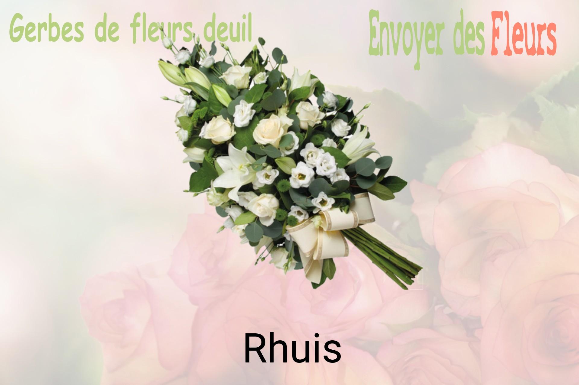 Gerbe de fleurs de deuil livrée à Rhuis